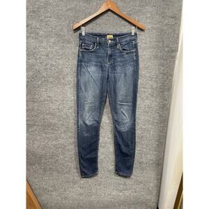 Mother Jeans Women Size 25 Blue Mid Rise Skinny Jeans 27” The Looker Clean Sweep